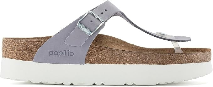 Birkenstock Gizeh Pap Nubuk Leather Sandals - Purple Fog - 1024593 - Regular