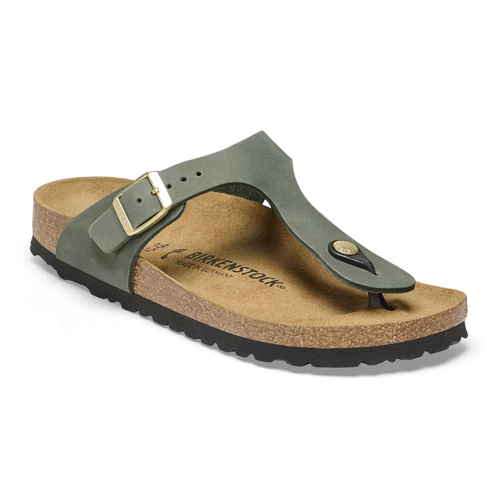 Birkenstock Gizeh Nubuk Leather Sandals - Thyme - 1025739 - Regular