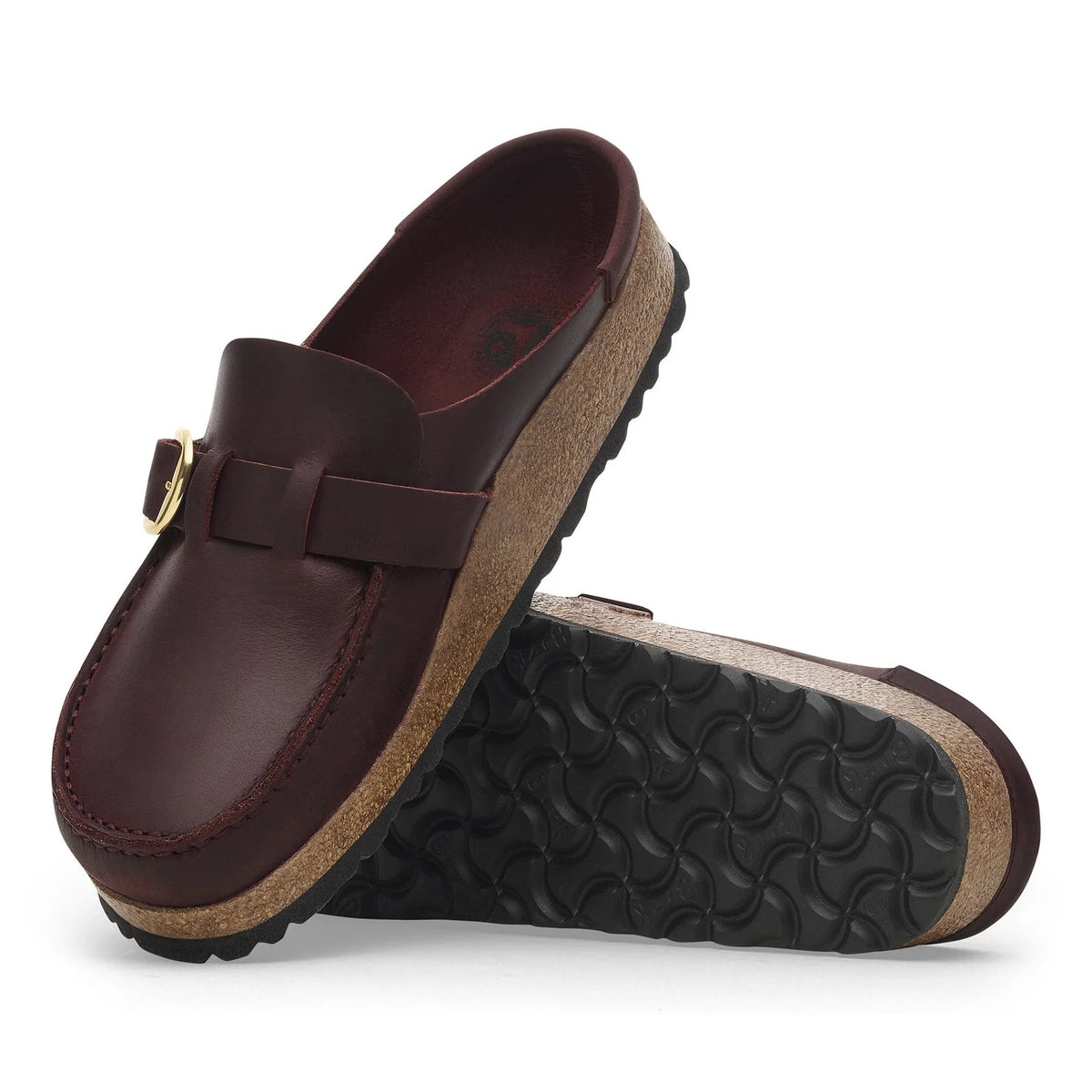 Birkenstock Buckley Natural Leather Clogs - Zinfandel - 1027987 - Narrow