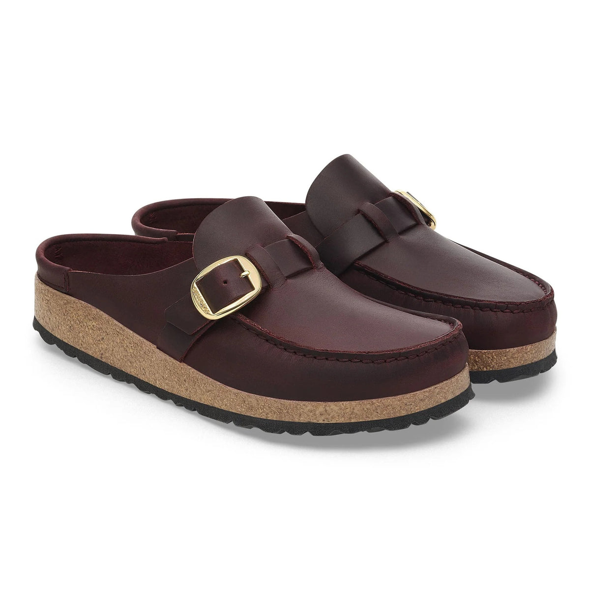 Birkenstock Buckley Natural Leather Clogs - Zinfandel - 1027987 - Narrow