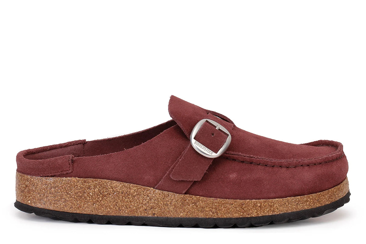 Birkenstock Buckley Suede Leather Clogs - Zinfandel - 1027990 - Narrow