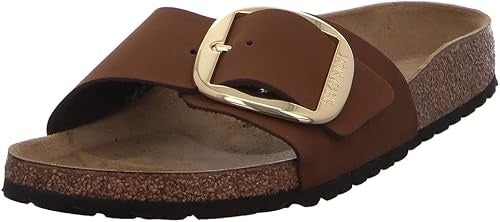 Birkenstock Madrid Big Buckle Nubuck Leather Sandals - Cocoa - 1021032 - Narrow