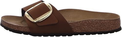 Birkenstock Madrid Big Buckle Nubuck Leather Sandals - Cocoa - 1021032 - Narrow