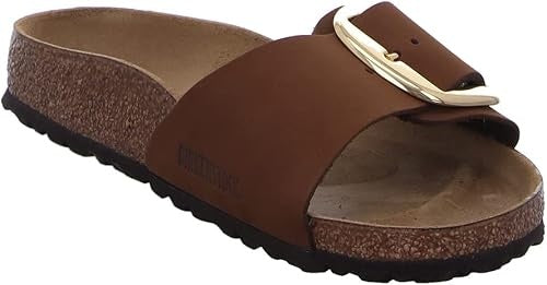 Birkenstock Madrid Big Buckle Nubuck Leather Sandals - Cocoa - 1021032 - Narrow