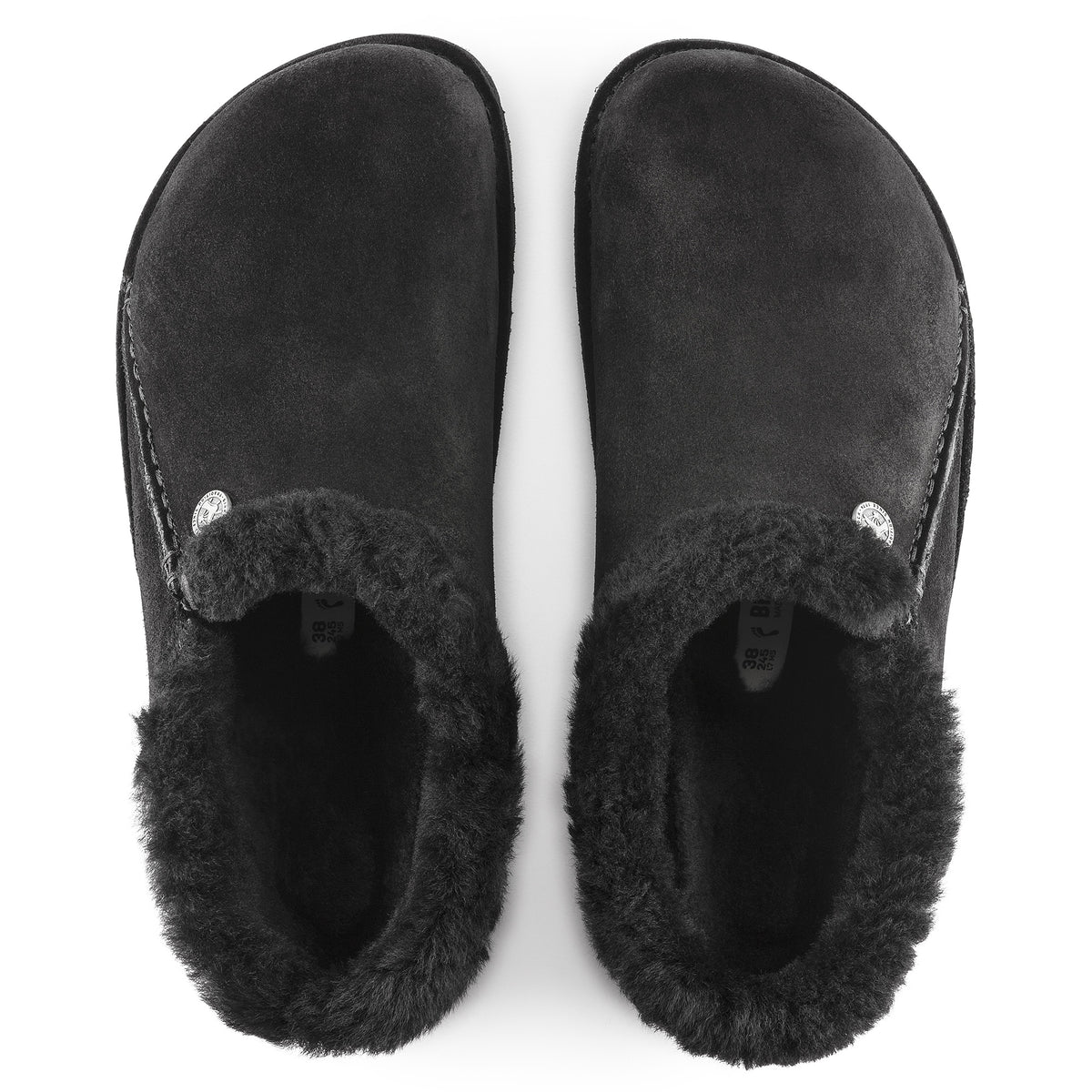 Birkenstock Zermat Premium Suede Leather Clogs - Black - 1021107 - Narrow