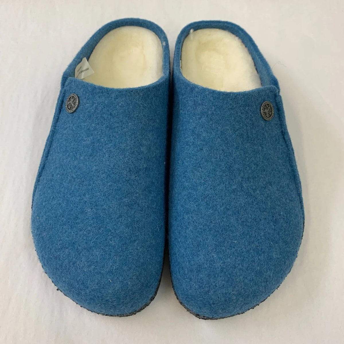 Birkenstock Zermatt Shearling Wool Rivet Clogs - Blue - 1021130 - Narrow