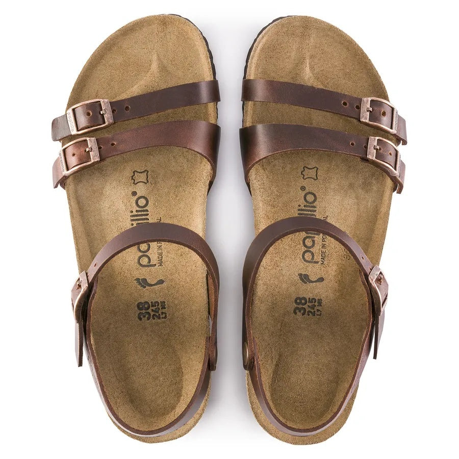 Birkenstock Lana Natural Leather Sandals - Cognac - 1008774 - Narrow