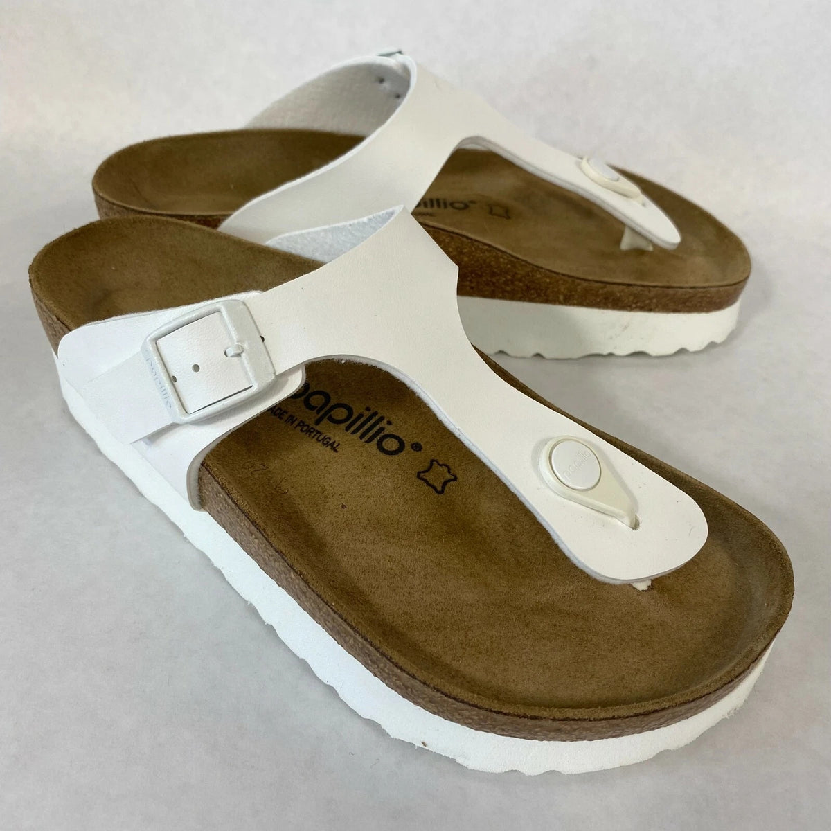Birkenstock Gizeh Platform Birko-Flor Sandals - White - 1013580 - Regular