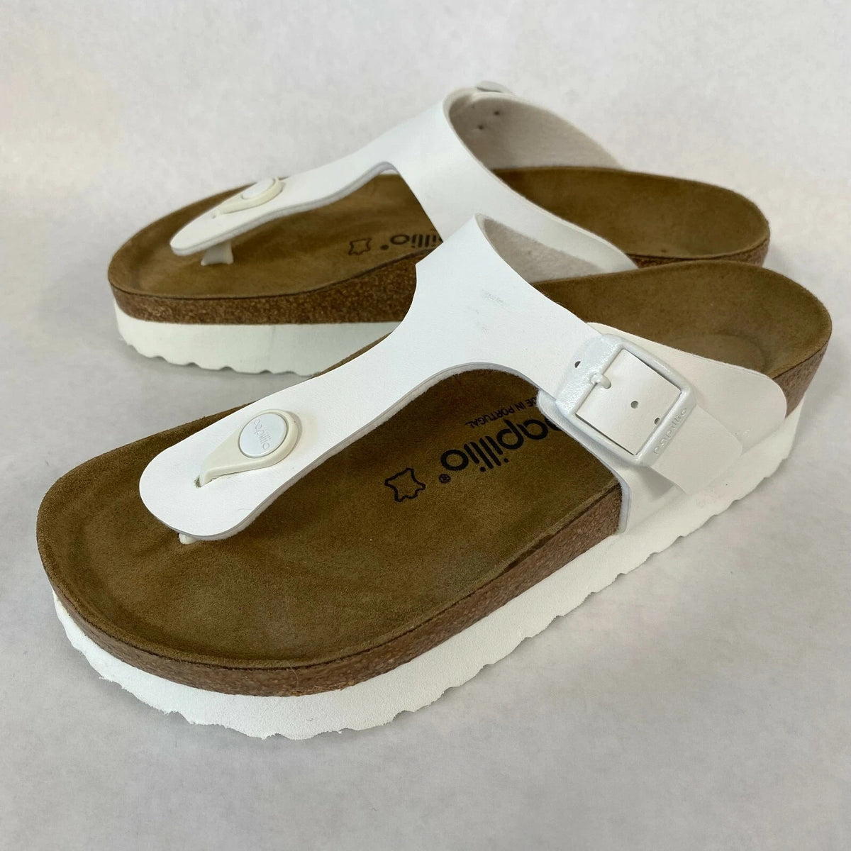 Birkenstock Gizeh Platform Birko-Flor Sandals - White - 1013580 - Regular