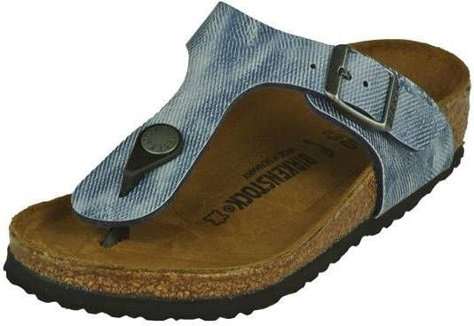 Birkenstock Gizeh Kids Birko-Flor Sandals - Used Jeans Blue - 1014891 - Regular