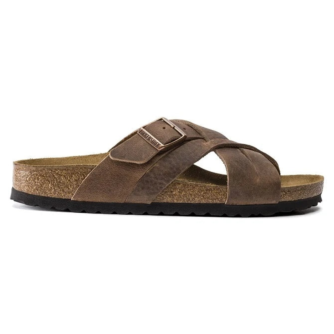 Birkenstock Lugano Waxy Leather Sandals - Camberra Old Tabacco - 1015499 - Narrow