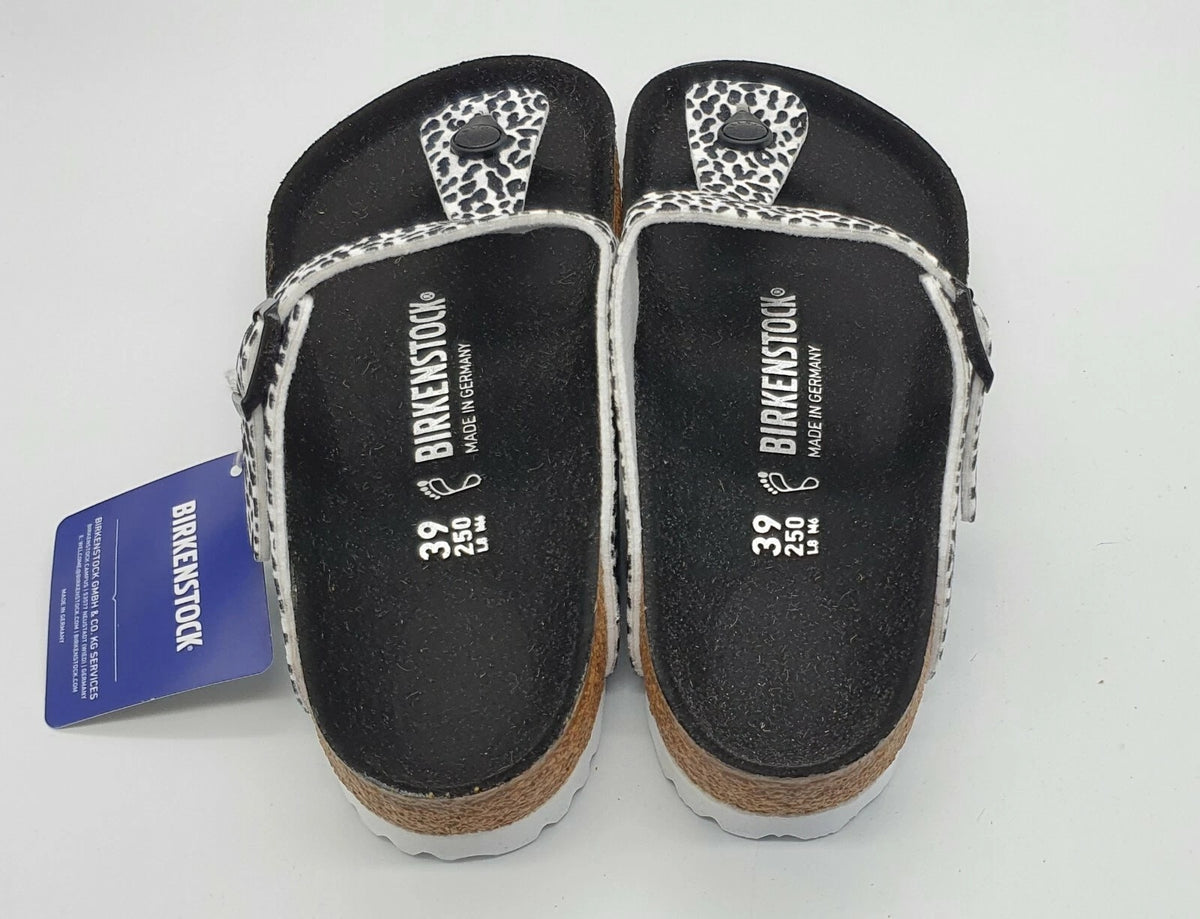 Birkenstock Gizeh TEX Sandals -  Leo Lilly Black White - 1015641 - Regular