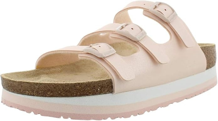 Birkenstock Florida Pap Birko-Flor Shoes - Icy Metallic Light Rose - 1015872 - Narrow