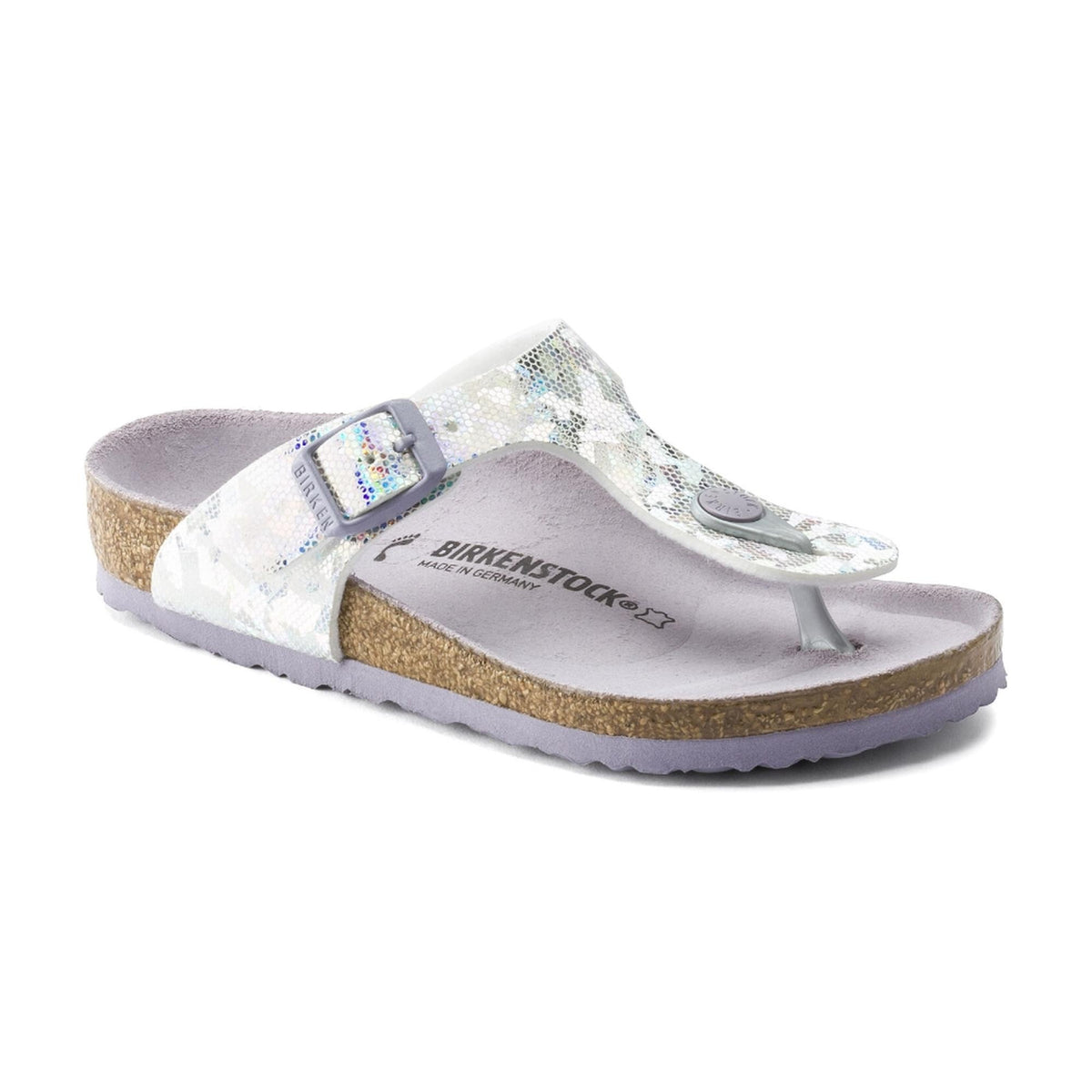 Birkenstock Gizeh Kids Hologram Sandals - Silver - 1015985 - Narrow