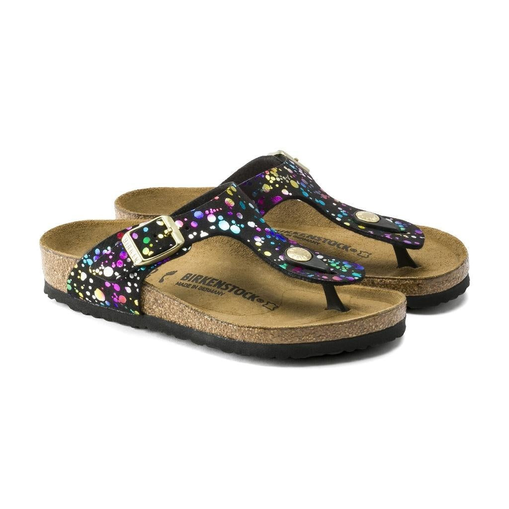 Birkenstock Gizeh Kids Microfiber Sandals - Confetti Black - 1016015