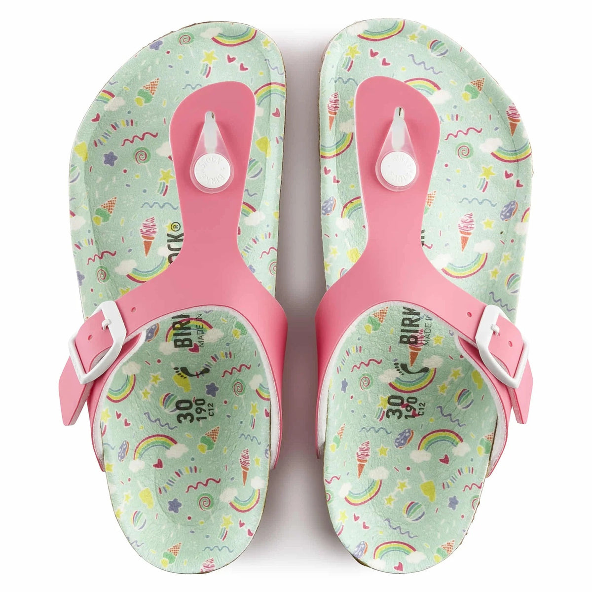 Birkenstock Gizeh Kids Birko-Flor Sandals - Candy Pastel Pink - 1016018