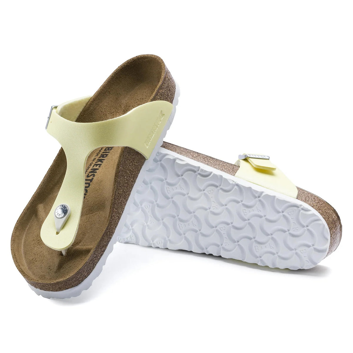 Birkenstock Gizeh Birko-Flor Sandals - Icy Metallic Sulfur - 1016022