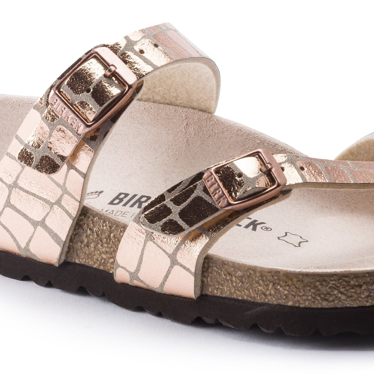 Birkenstock Mayari Microfiber Sandals - Gator Gleam Copper - 1016042