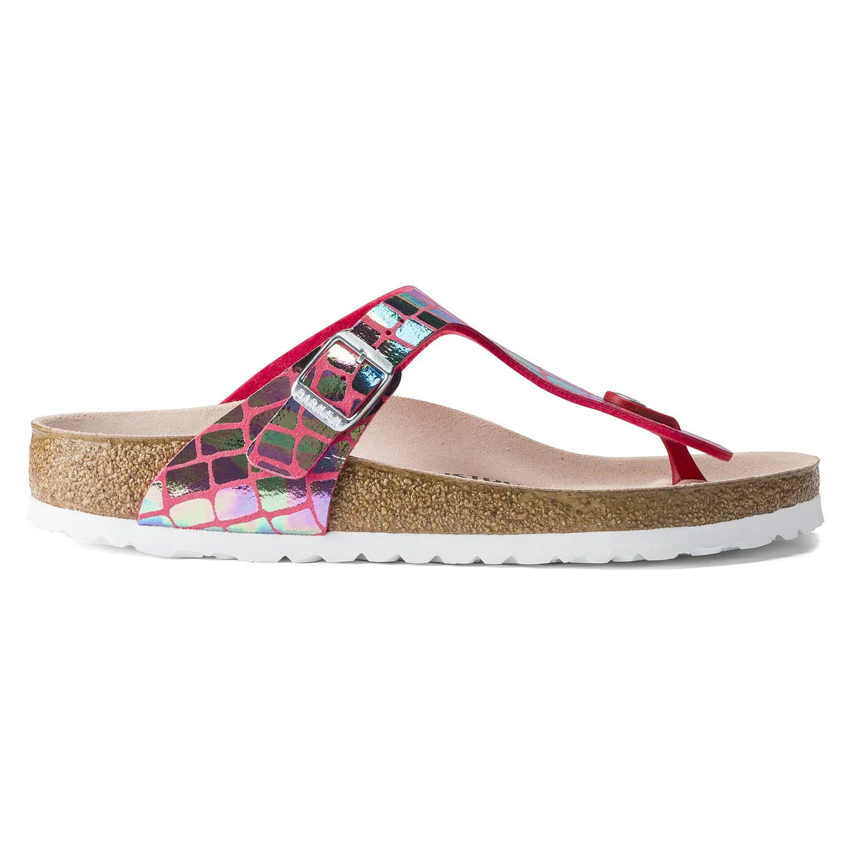 Birkenstock Gizeh Microfiber Sandals - Gator Gleam Raspberry - 1016239