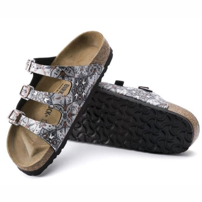 Birkenstock Florida Fresh Birko-Flor Sandals - Boho Flowers Navy  - 1015992 - Regular