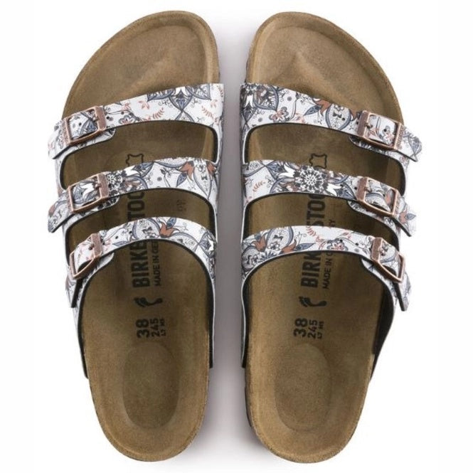 Birkenstock Florida Fresh Birko-Flor Sandals - Boho Flowers Navy  - 1015992 - Regular