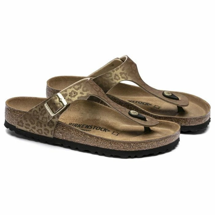 Birkenstock Gizeh Birko-Flor Sandals - Leopard Gold - 1016777