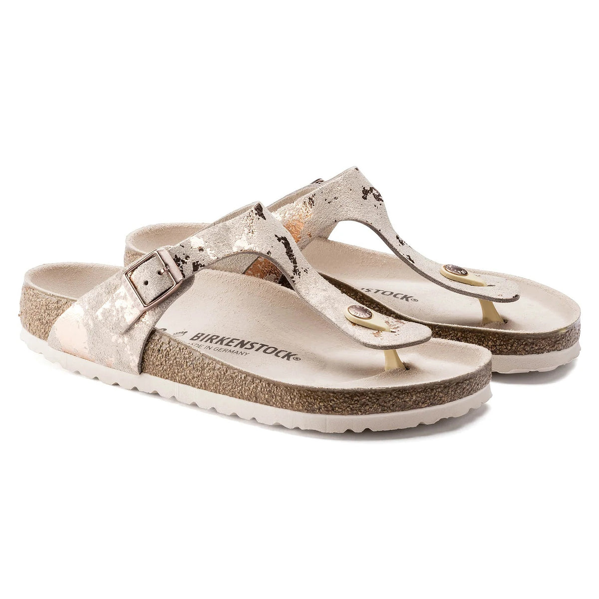 Birkenstock Gizeh Suede Leather Sandals - Vintage Metallic Rose Copper - 1016909 - Regular