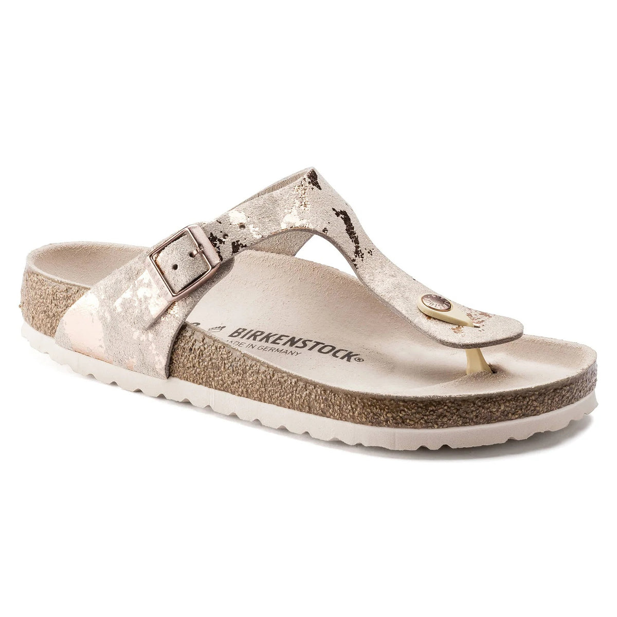 Birkenstock Gizeh Suede Leather Sandals - Vintage Metallic Rose Copper - 1016909 - Regular