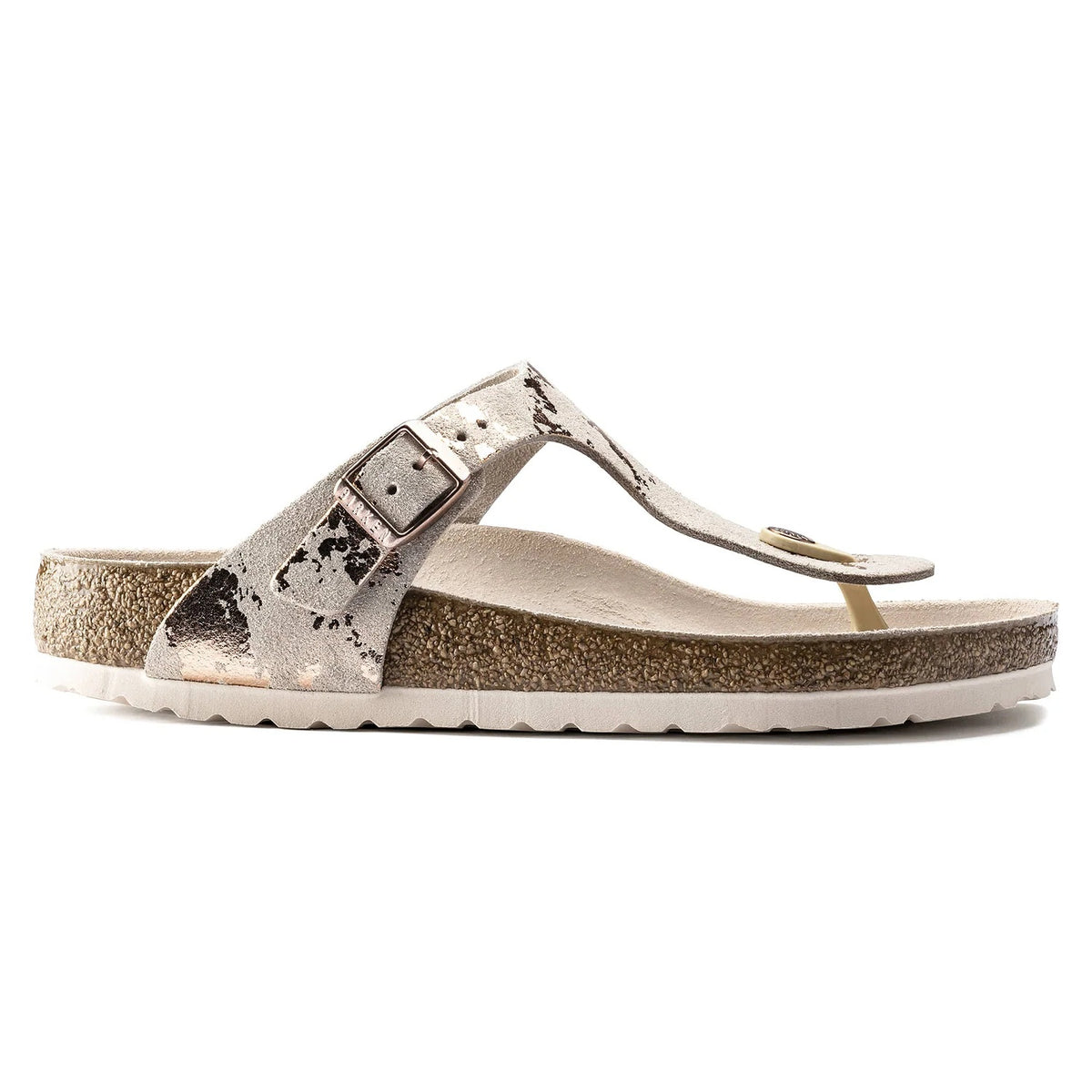 Birkenstock Gizeh Suede Leather Sandals - Vintage Metallic Rose Copper - 1016909 - Regular