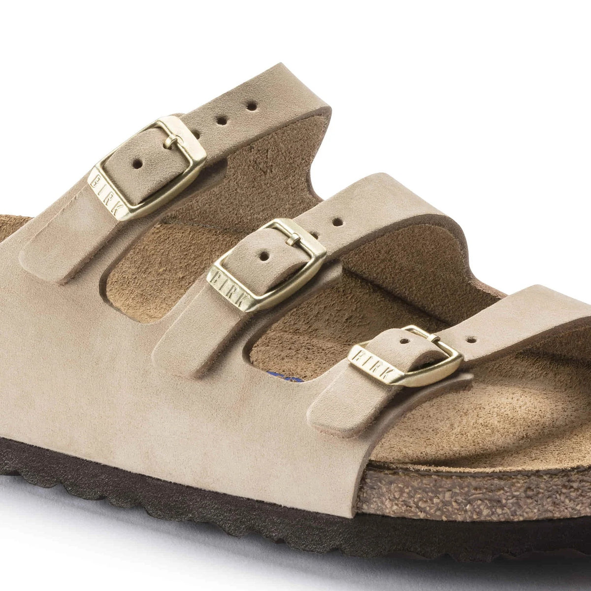 Birkenstock Florida Fresh Soft Footbed Nubuck Leather Sandals - Sandcastle - 1018762 - Regular