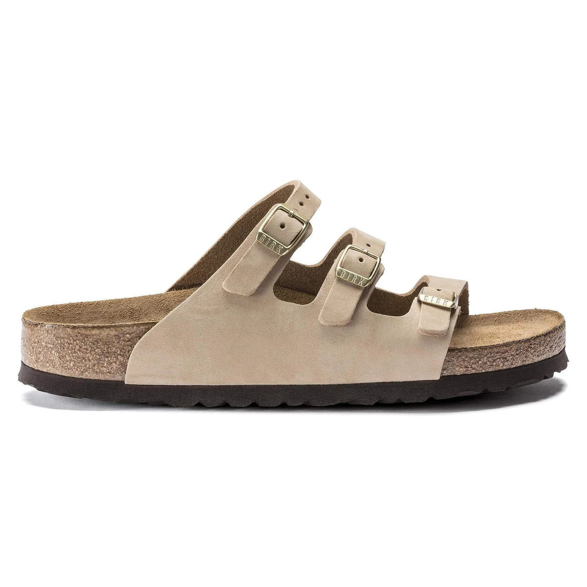 Birkenstock Florida Fresh Soft Footbed Nubuck Leather Sandals - Sandcastle - 1018762 - Regular