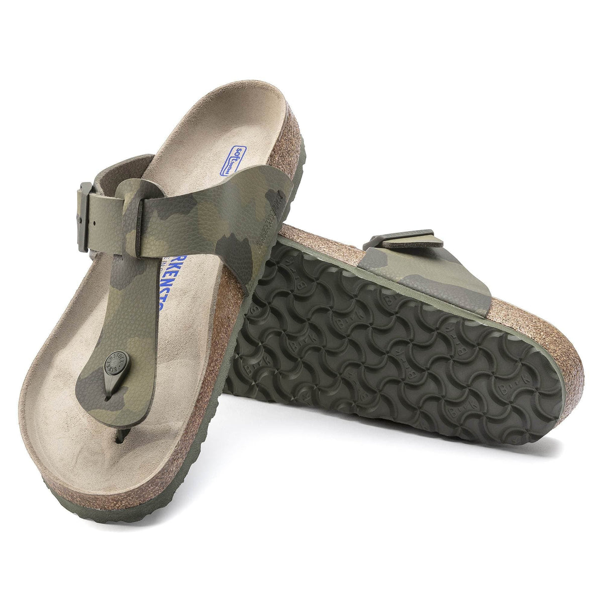 Birkenstock Medina Soft Footbed Birko-Flor Sandals - Desert Soil Camo Green - 1019657 - Regular