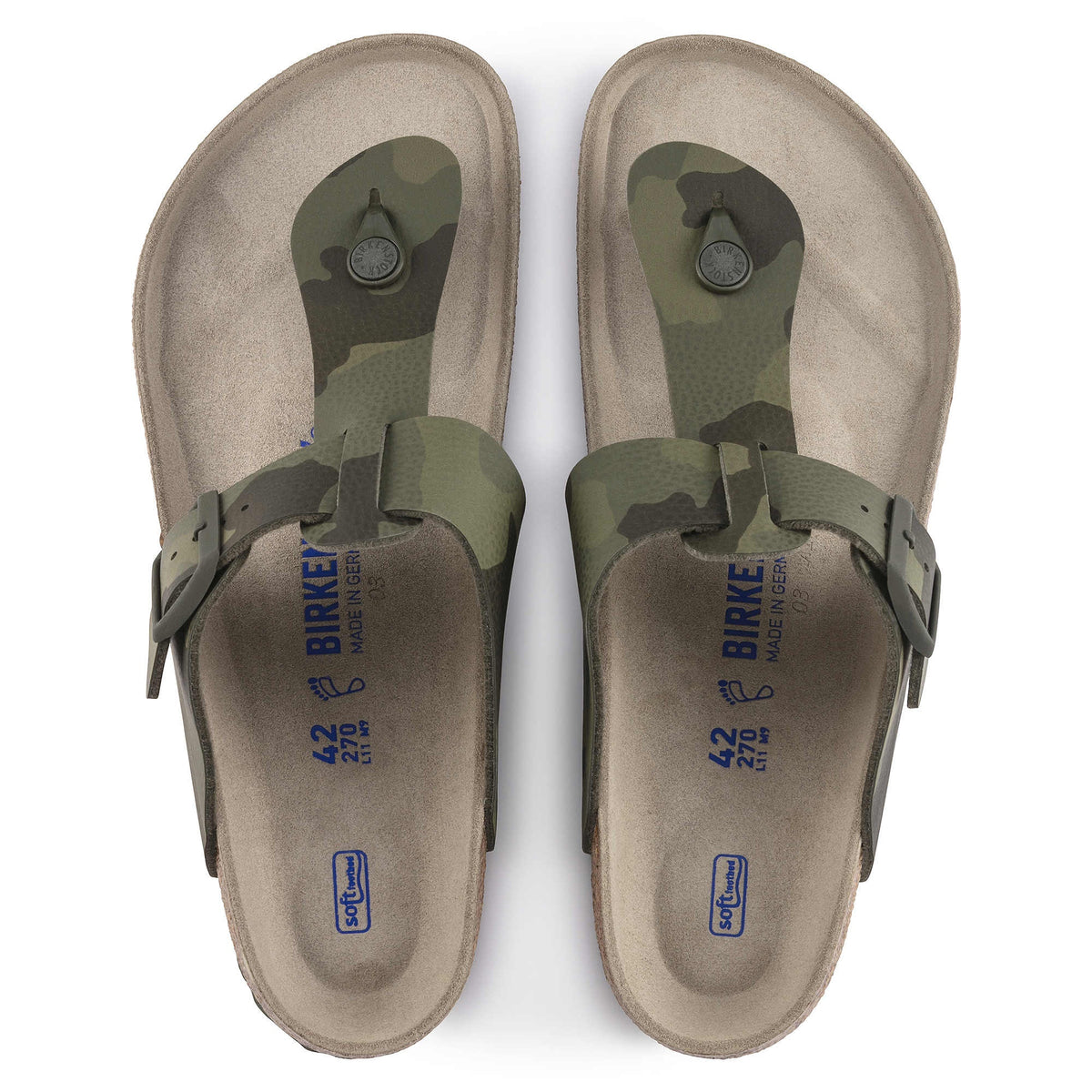 Birkenstock Medina Soft Footbed Birko-Flor Sandals - Desert Soil Camo Green - 1019657 - Regular