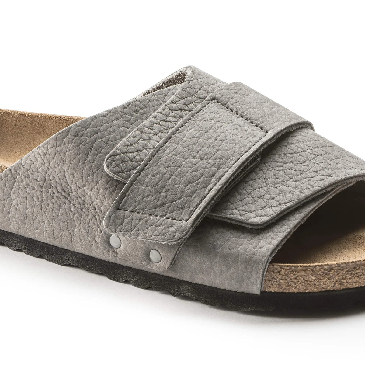 Birkenstock Kyoto Soft Footbed Nubuck Leather Sandals - Desert Buck Whale Gray - 1019744 - Regular