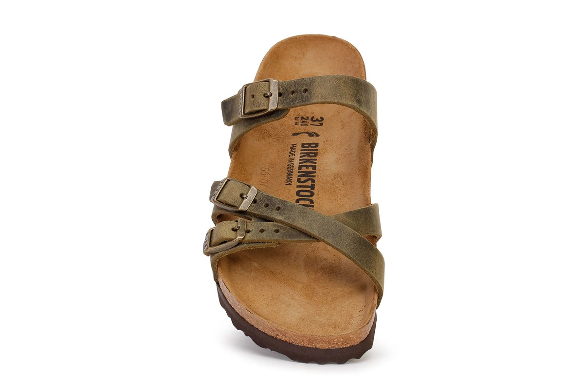 Birkenstock Franca Oiled Leather Sandals - Jade - 1019958 - Narrow