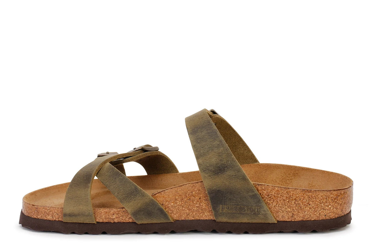 Birkenstock Franca Oiled Leather Sandals - Jade - 1019958 - Narrow