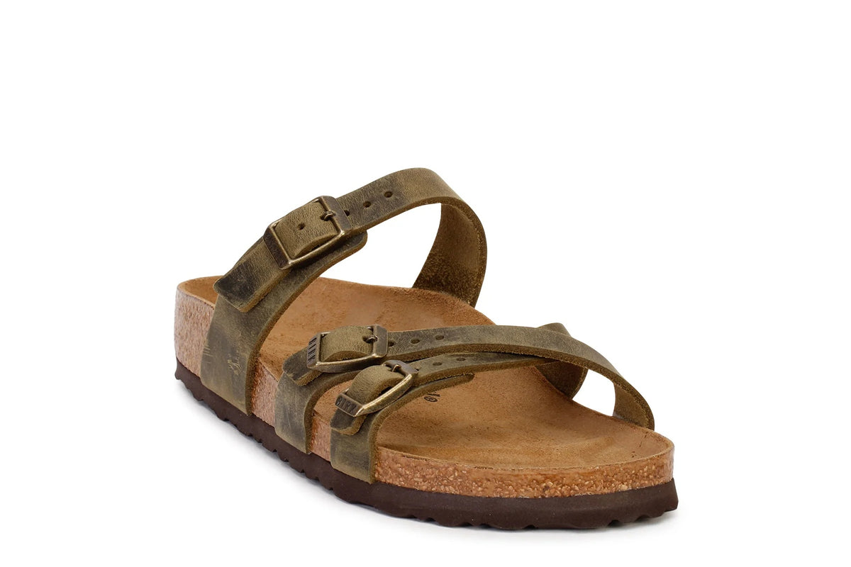 Birkenstock Franca Oiled Leather Sandals - Jade - 1019958 - Narrow