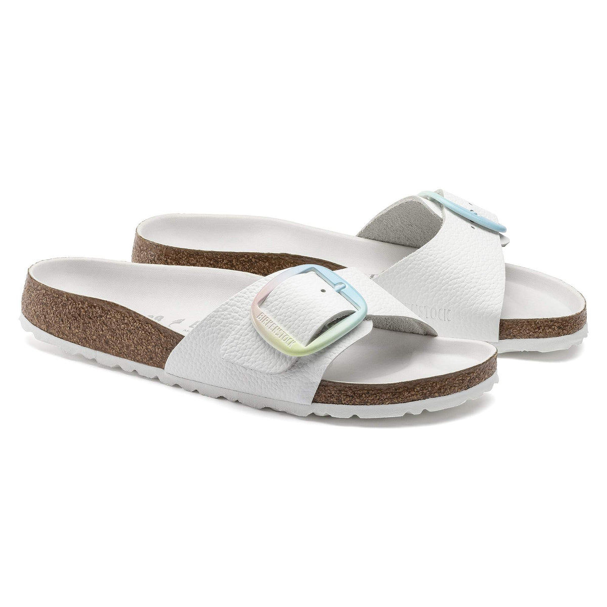 Birkenstock Madrid Big Buckle Natural Leather Sandals - White - 1021080 - Narrow
