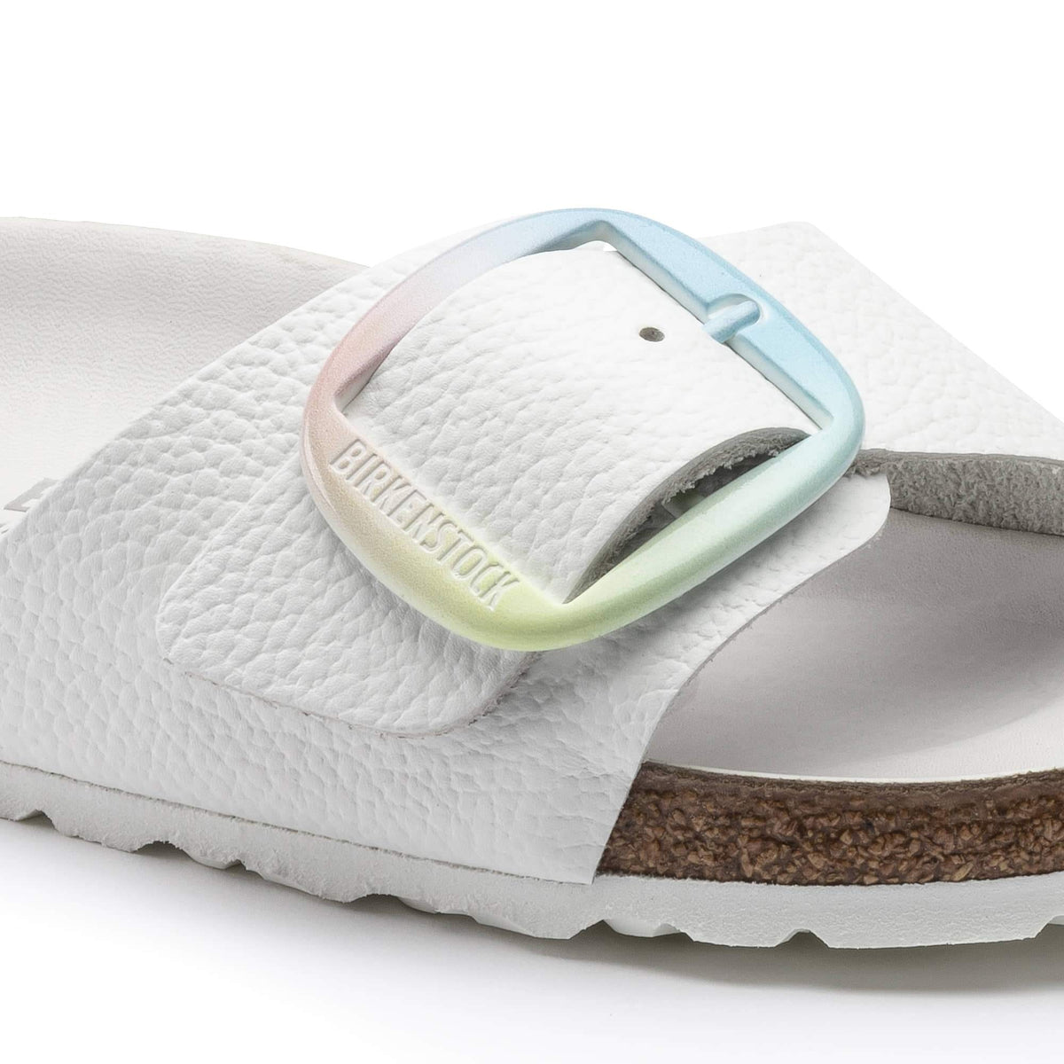 Birkenstock Madrid Big Buckle Natural Leather Sandals - White - 1021080 - Narrow