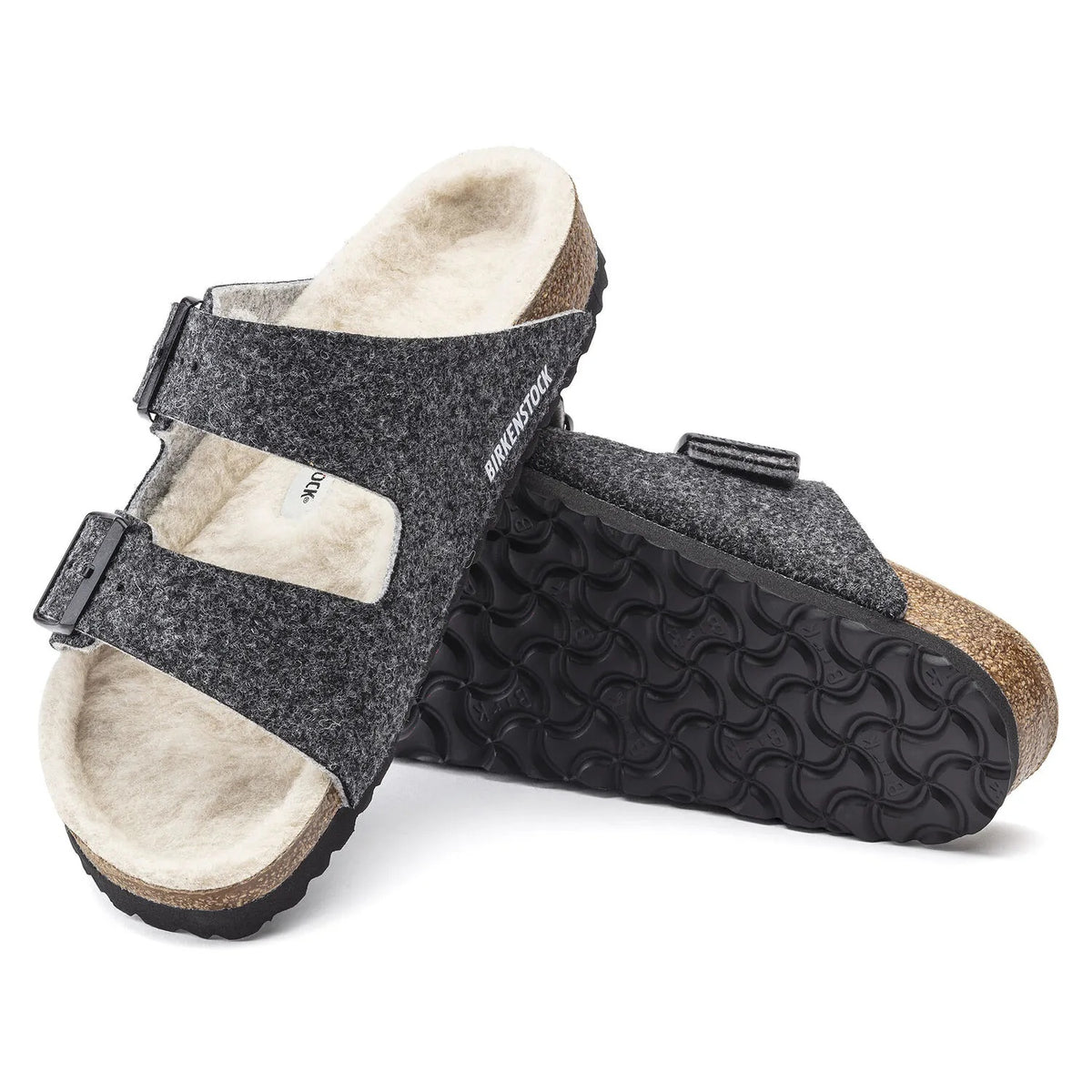 Birkenstock Arizona Wool Doubleface Felt Sandals - Doubleface Gray Wool - 1021141 - Regular