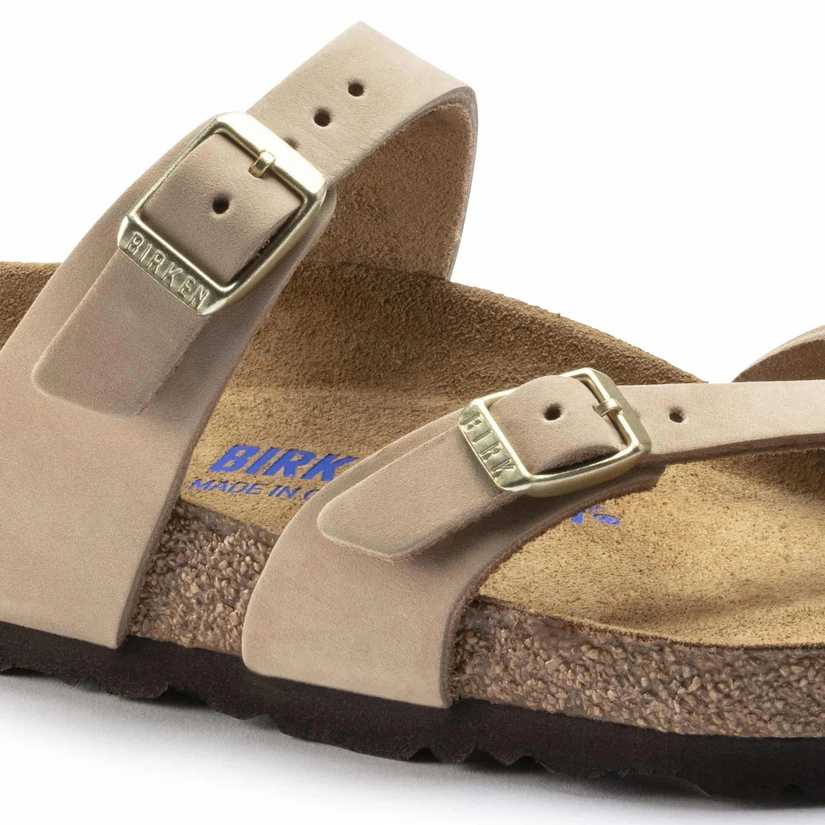 Birkenstock Mayari Soft Footbed Nubuck Leather Sandals - Sandcastle - 1022212 - Regular