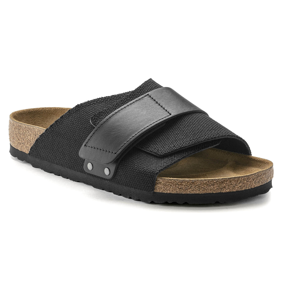 Birkenstock Kyoto Textile Leather Sandals - Black - 1022486 - Regular