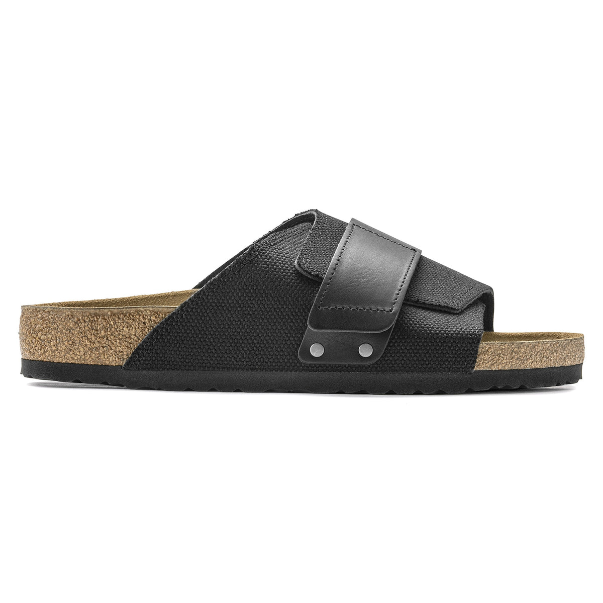 Birkenstock Kyoto Textile Leather Sandals - Black - 1022486 - Regular
