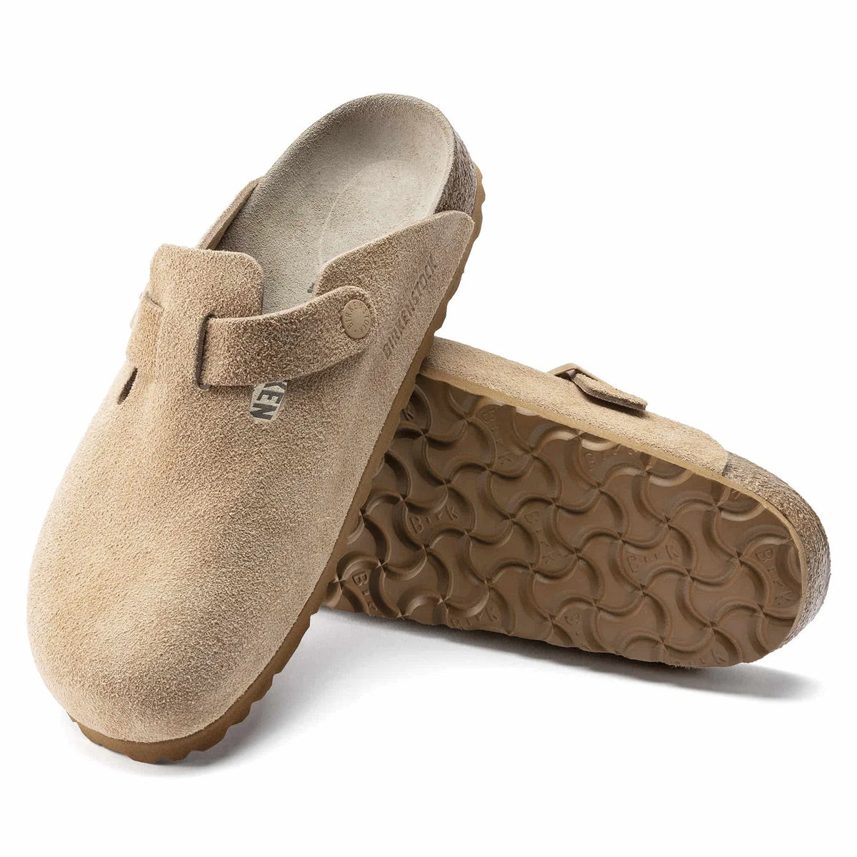 Birkenstock Boston Suede Leather Clogs - Clay - 1022565 - Narrow