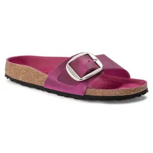 Birkenstock Madrid Big Buckle Oiled Natural Leather Sandals - Festival Fuchsia - 1023371 - Regular