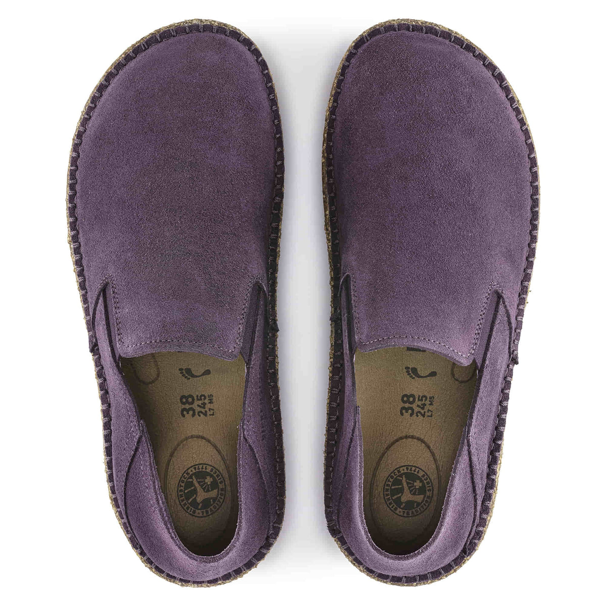 Birkenstock Callan Suede Leather Clogs - Dark Berry - 1023626 - Narrow