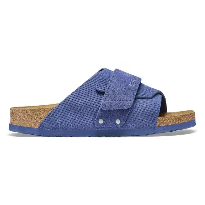 Birkenstock Kyoto Leather Emb Sandals - Corduroy Indigo - 1025704 - Narrow