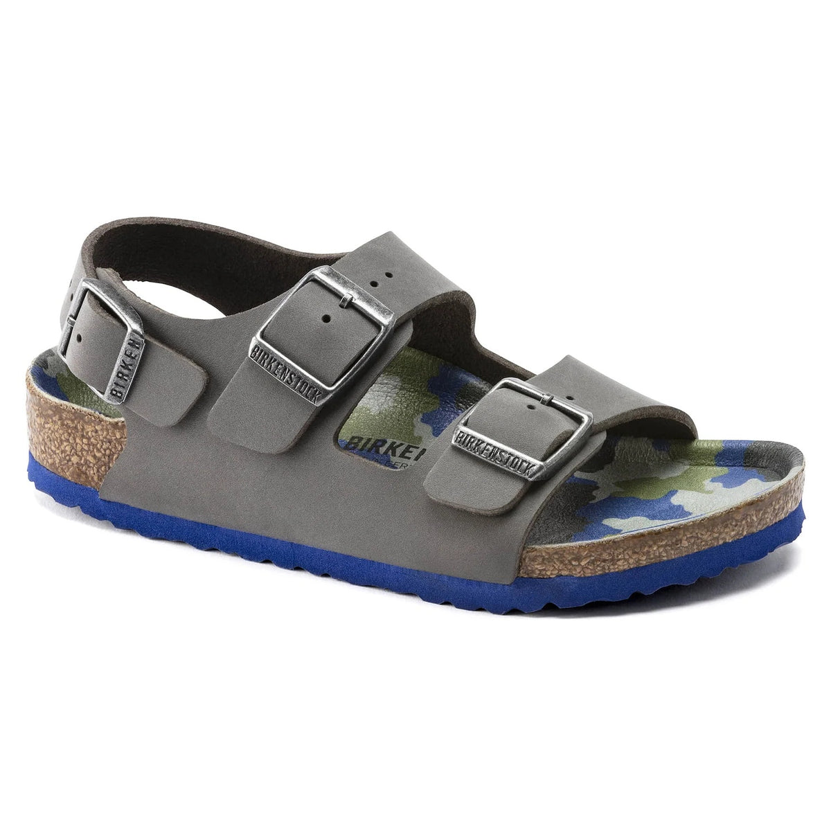 Birkenstock Milano Kids Birko-Flor Sandals - Desert Soil Gray/Camo - 1022591 - Narrow