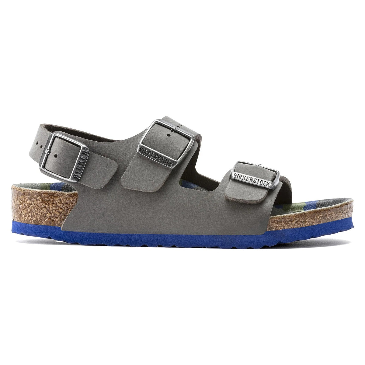 Birkenstock Milano Kids Birko-Flor Sandals - Desert Soil Gray/Camo - 1022591 - Narrow