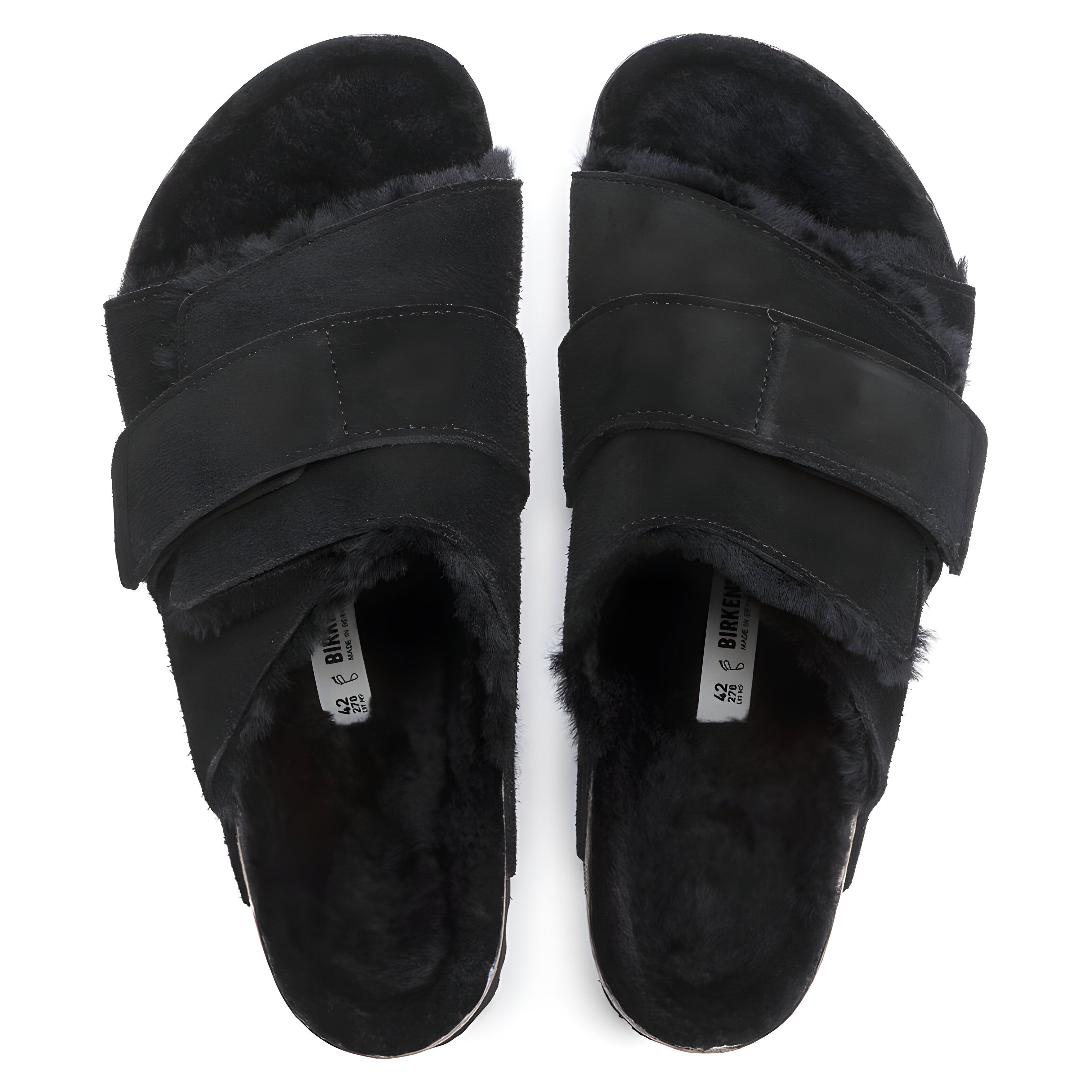 Birkenstock Kyoto Shearling Suede Leather Sandals with Soft, Genuine Shearling Lining- Multiple Colors & Sizes